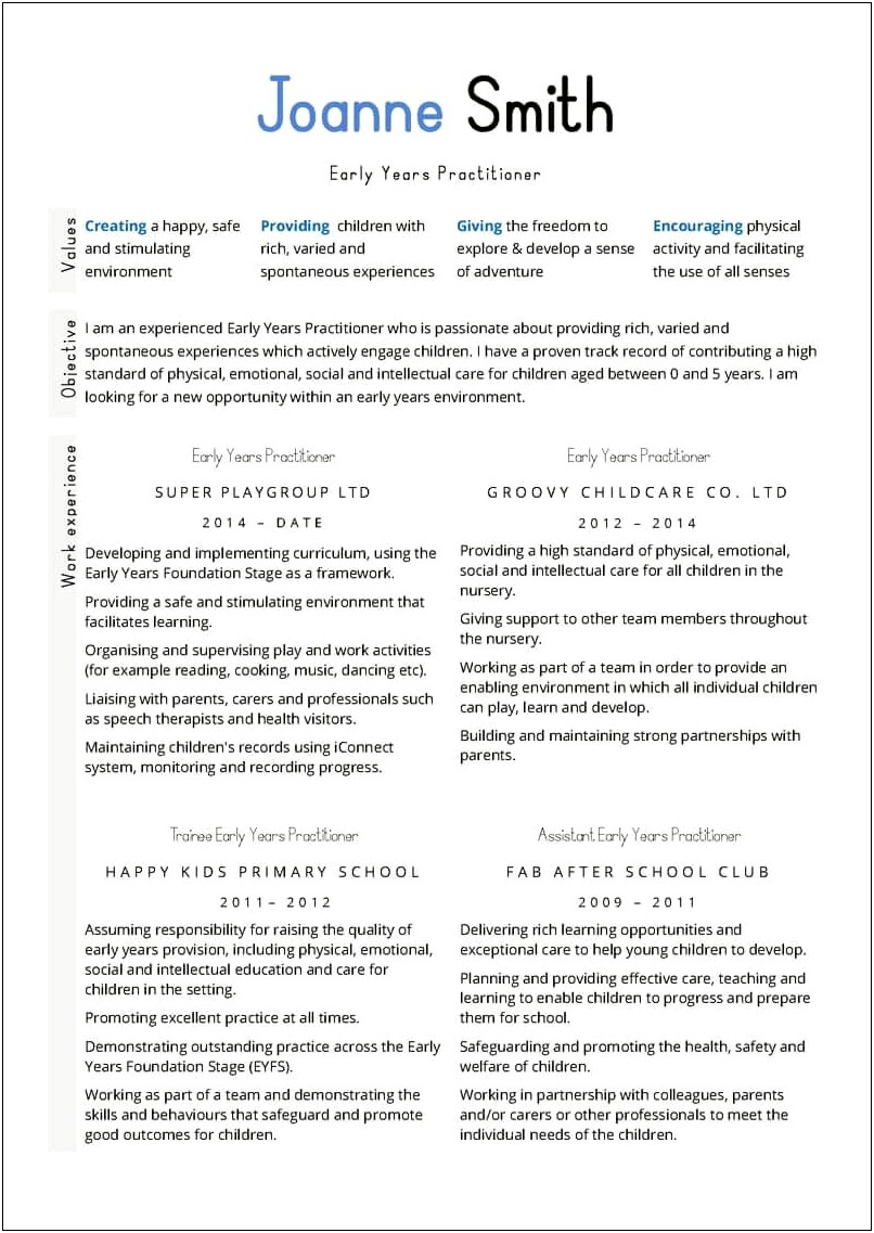 Free Resume Templates For Teaching Positions