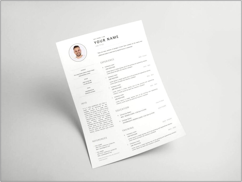 Free Resume Templates For Word 2017 Modern