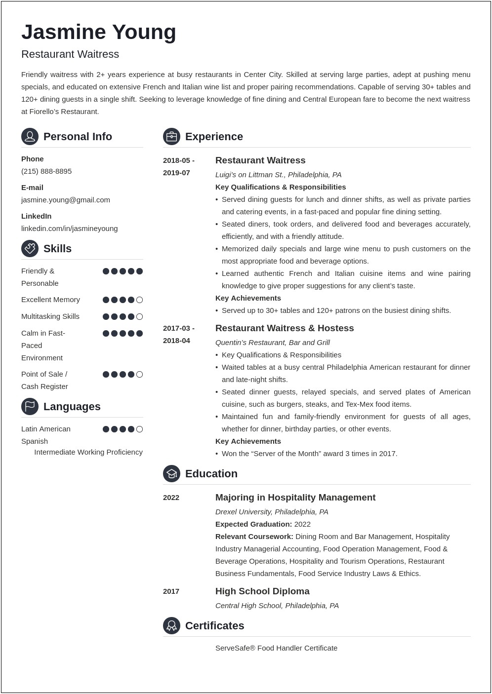 Free Resume Templates For Young Adults
