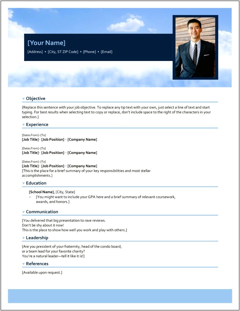 Free Resume Templates Microsoft Office 2010