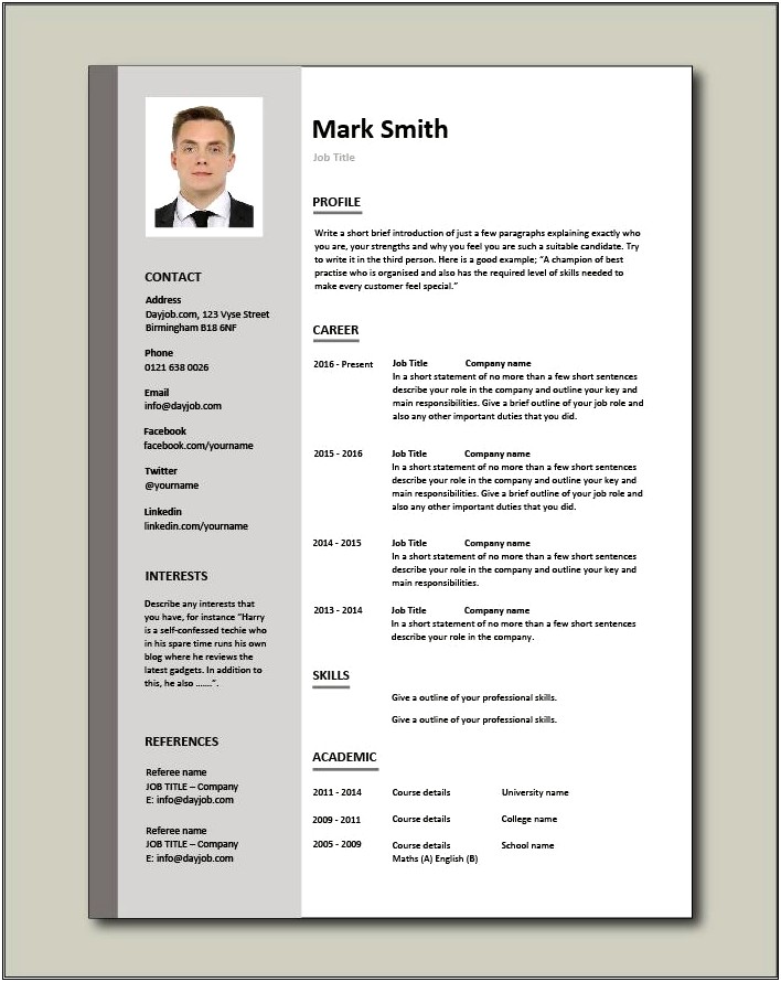 Free Resume Templates Safe To Download
