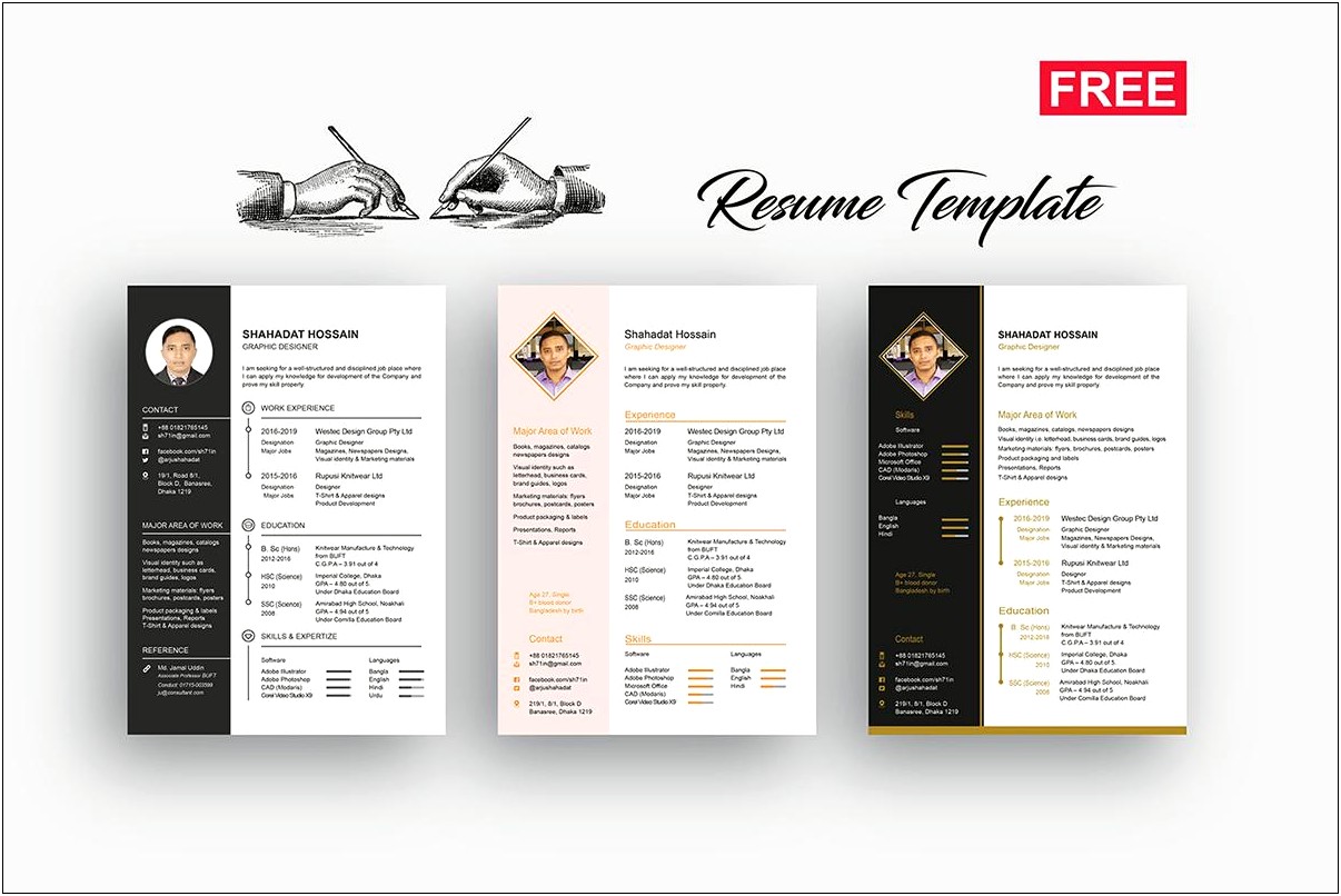 Free Resume Templates To Fill In And Print