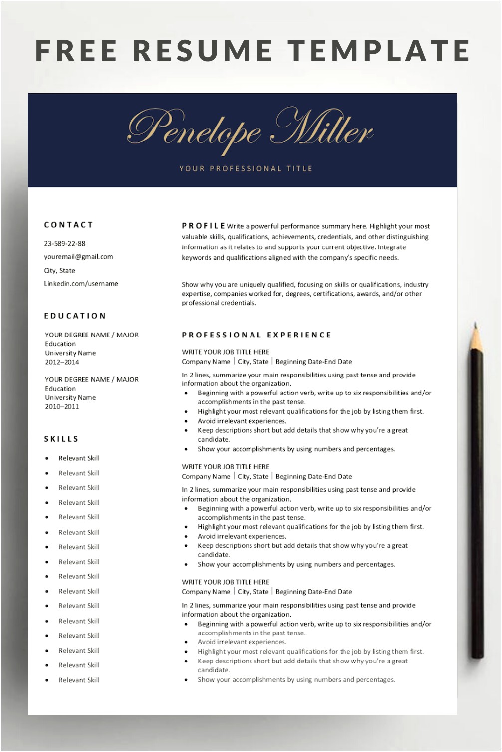 Free Resume Templates You Can Download