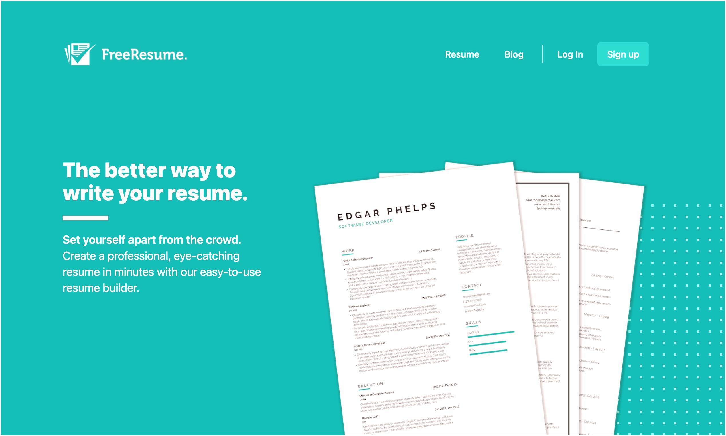 Free Resume To Get Any Job