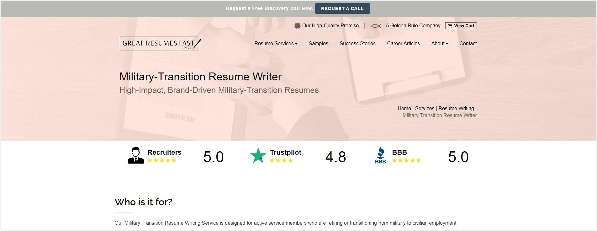 Free Resume Writing Service For Military