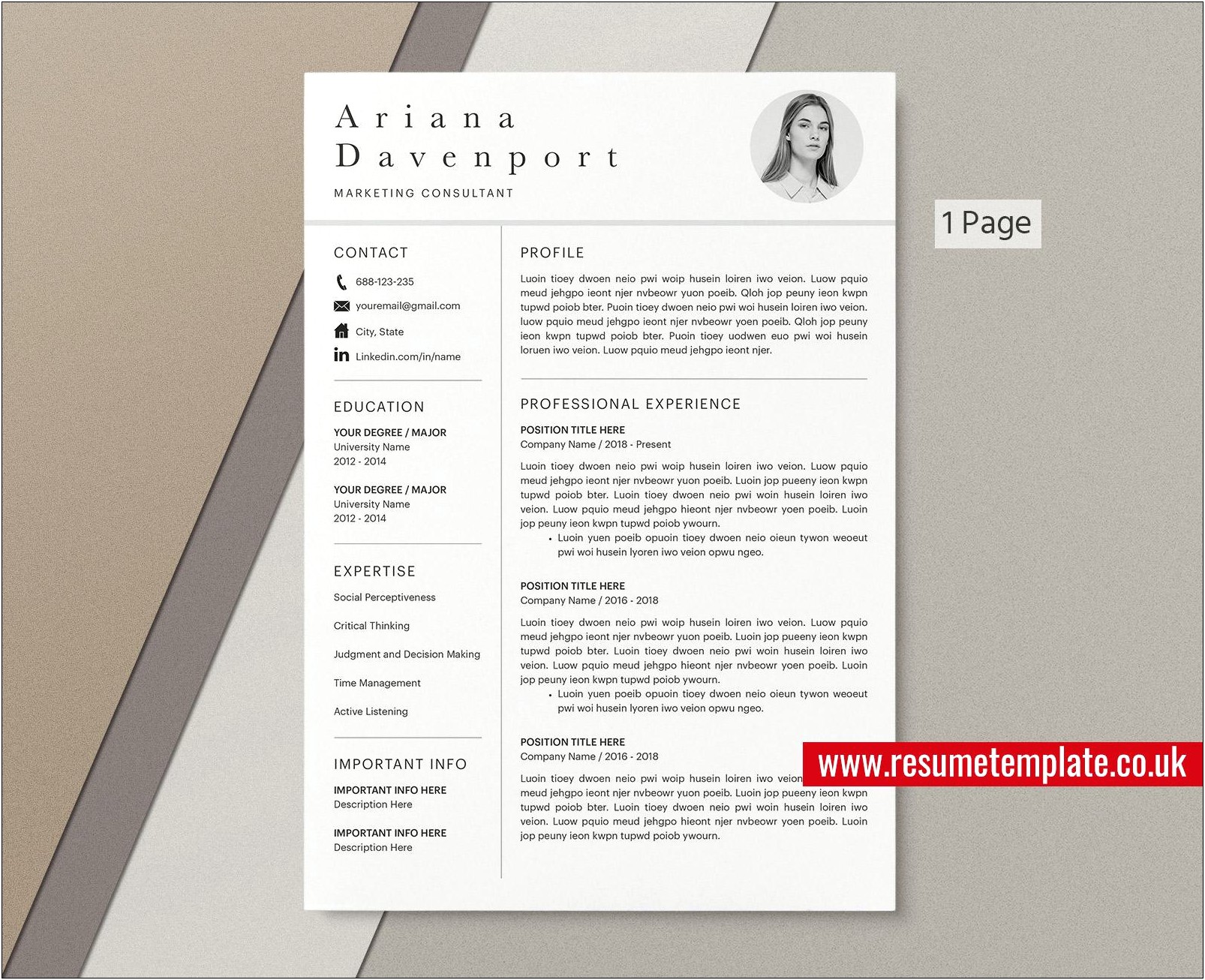 Free Stylish Resume Templates Pages Mac