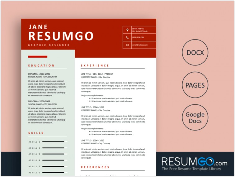 Free Templates For Google Docs For Resume