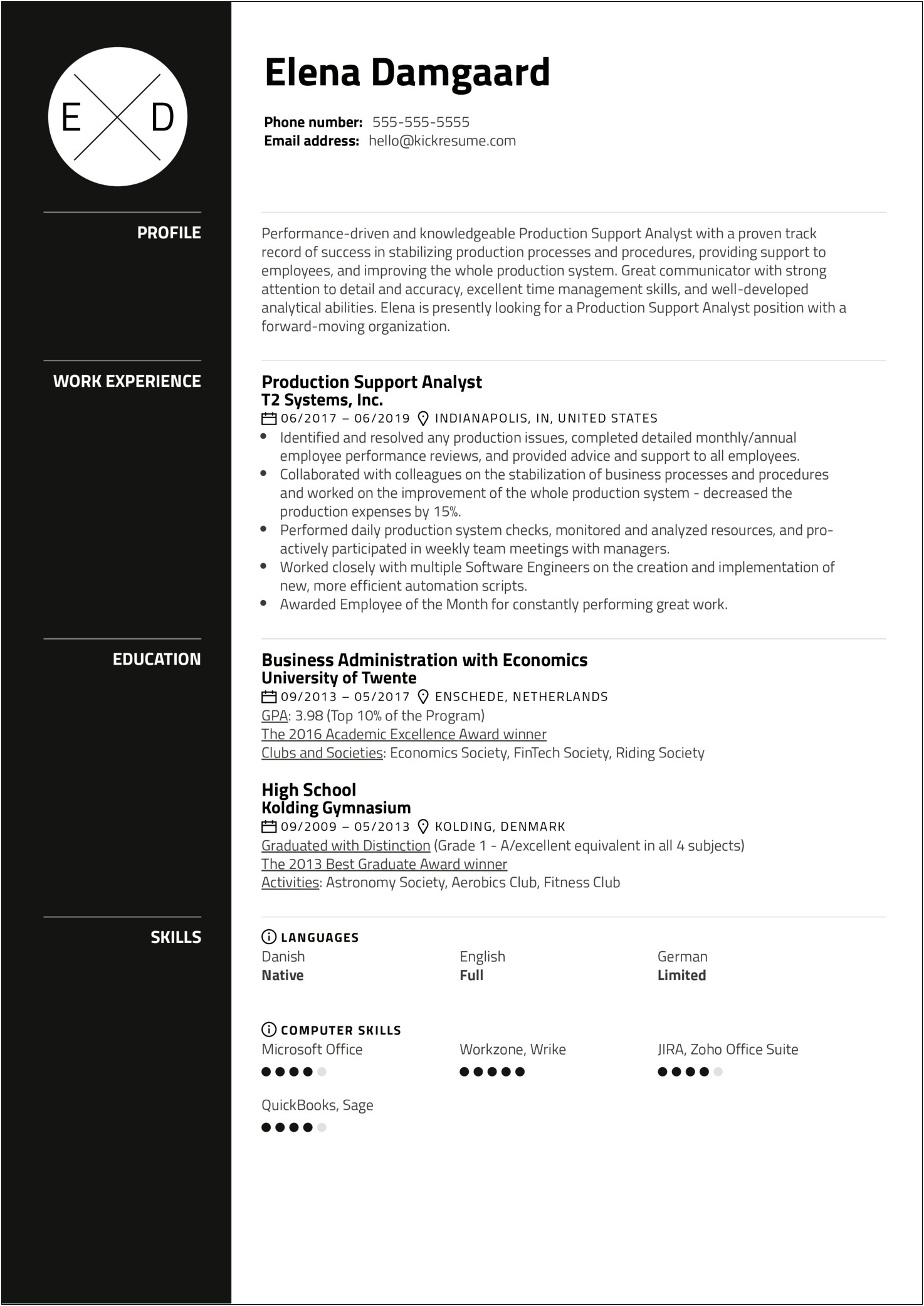 Free Templates For Production Operaters Work Experience Resume