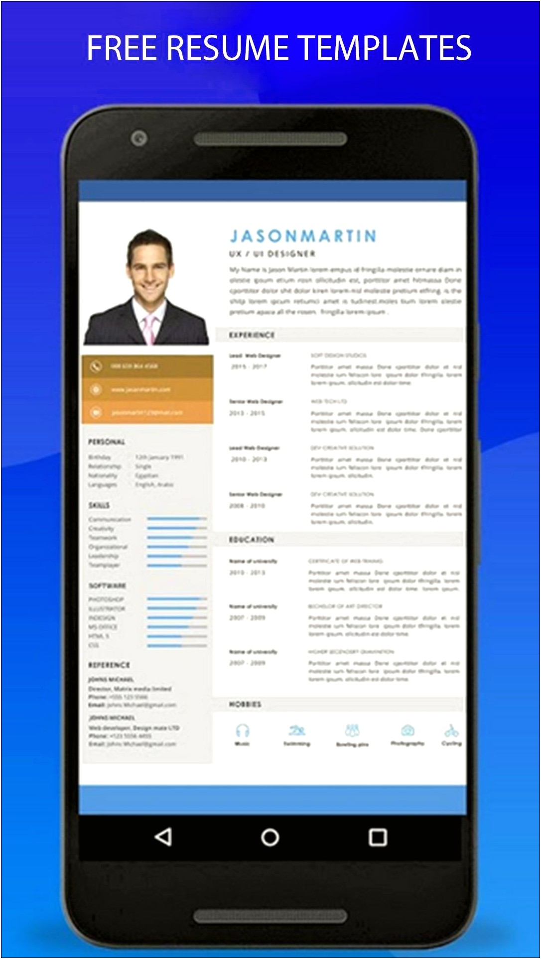 Free To Print Online Resume For Android