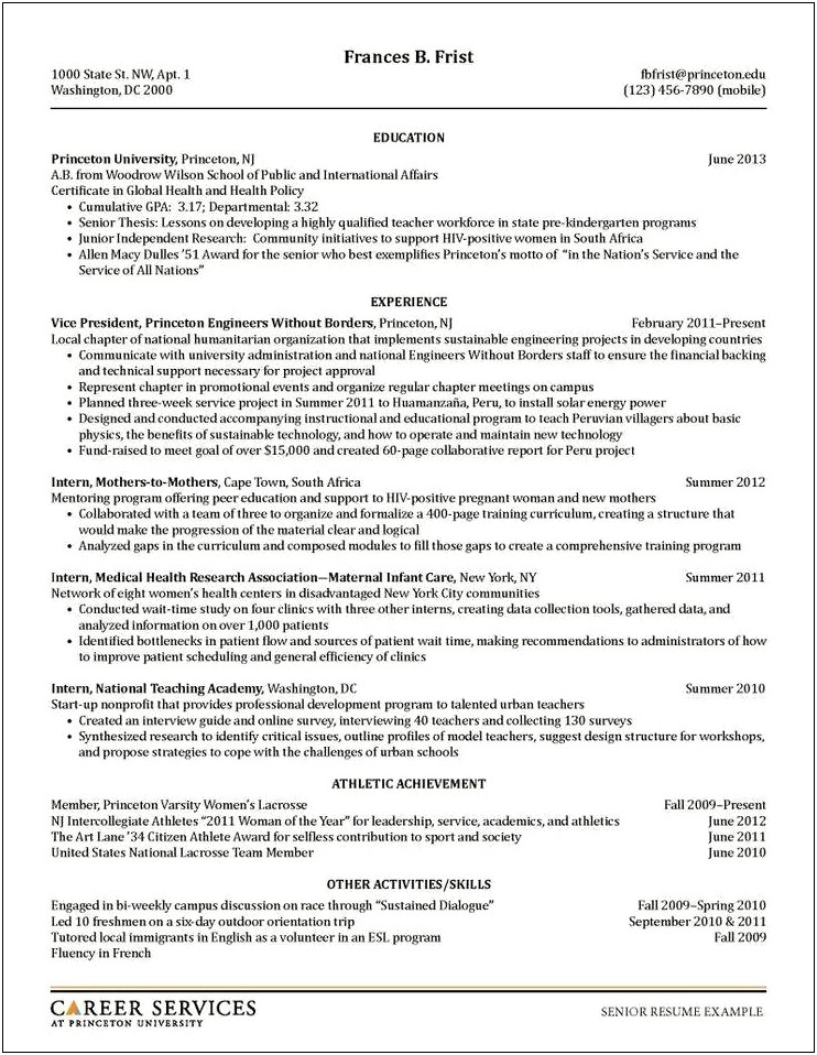 Free Type Of Resumes In Usa
