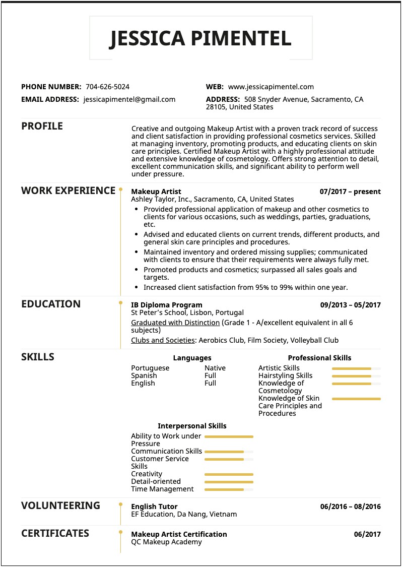 Freelance Artist Job Description For Resume