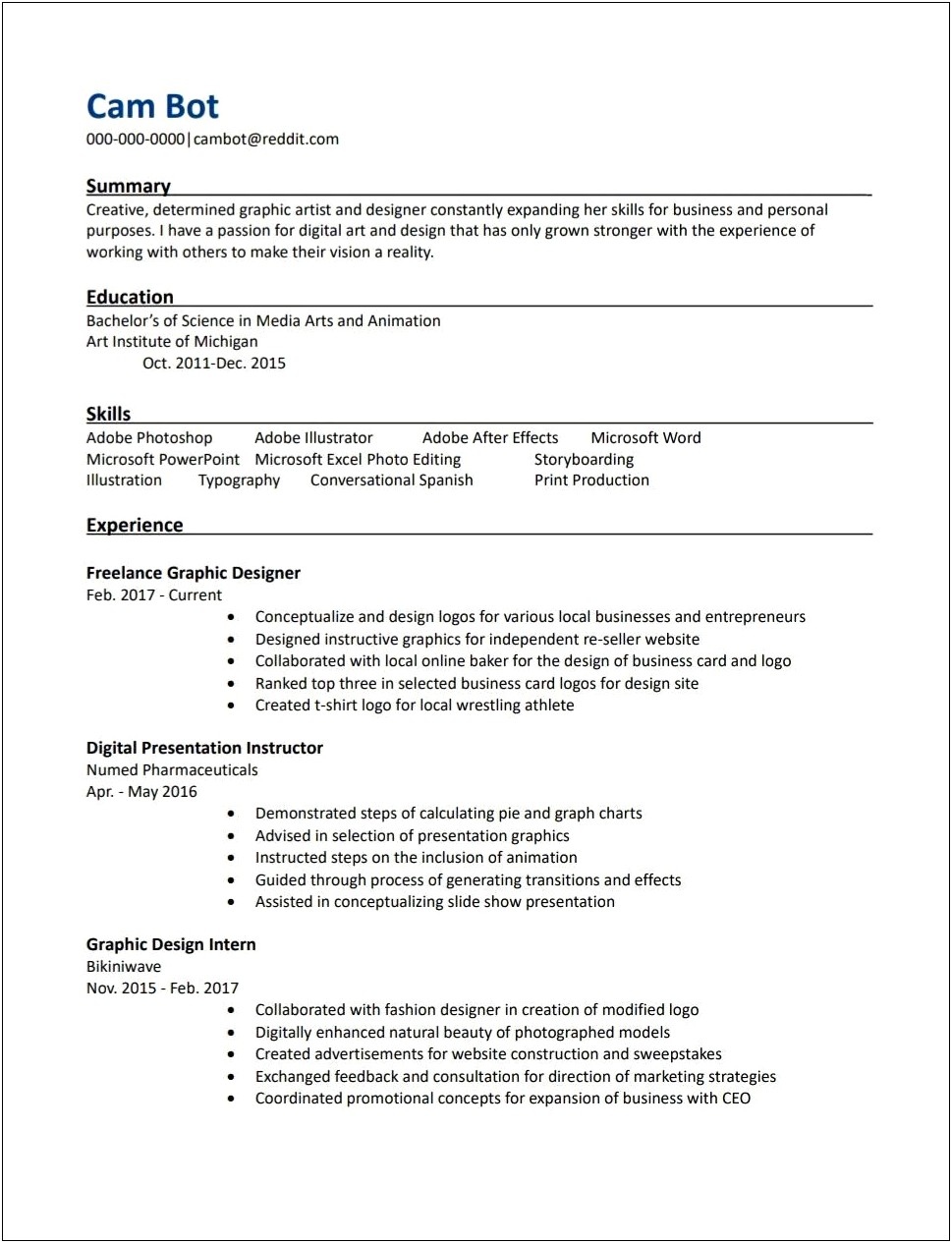 Freelance Graphic Designer Job Description Resume
