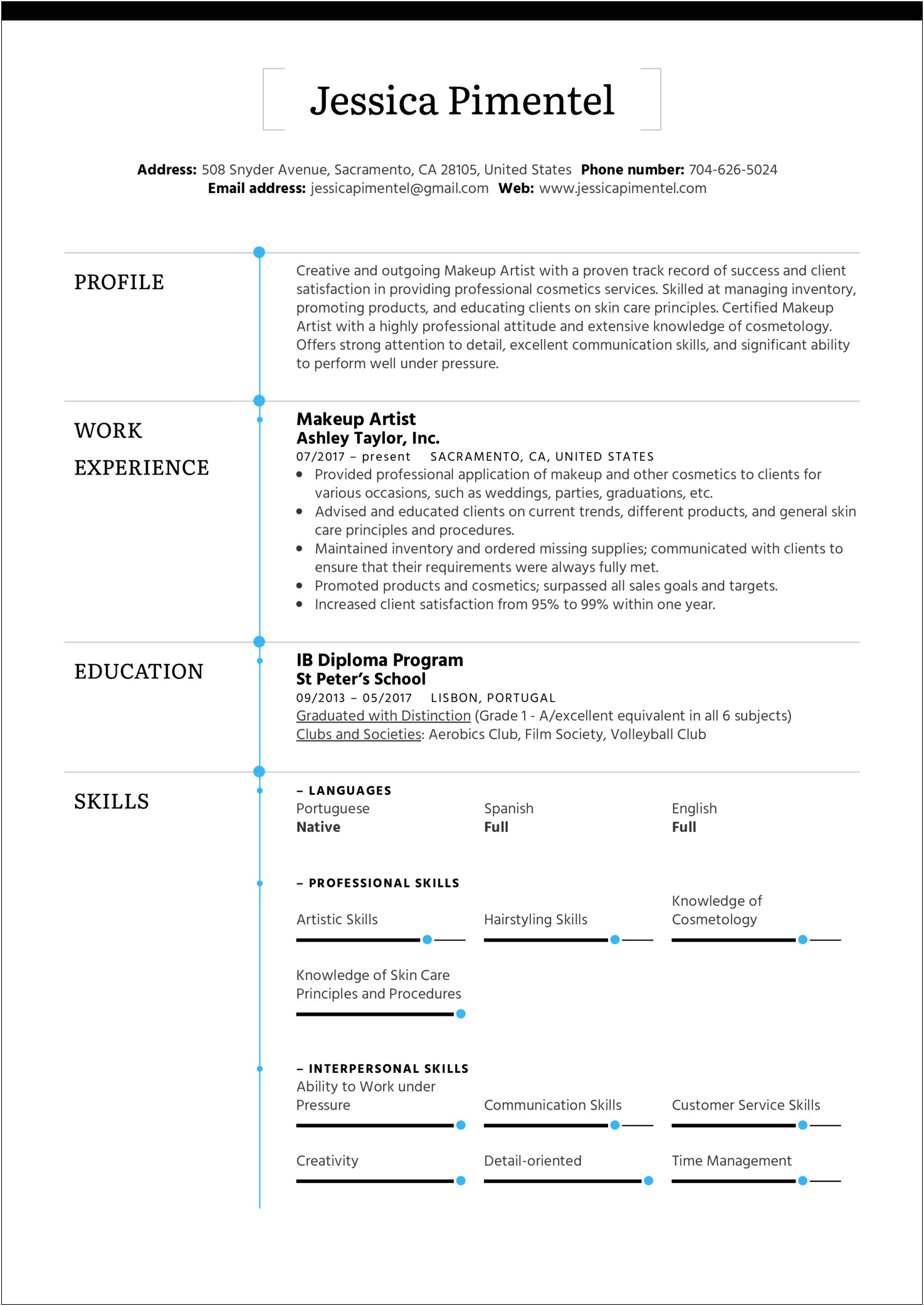 Freelance Makeup Artist Job Description Resume