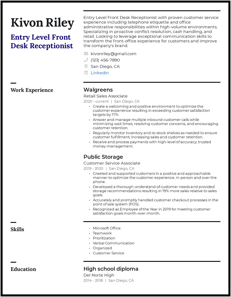 Front Desk Jobs Hotel Job Description Resume