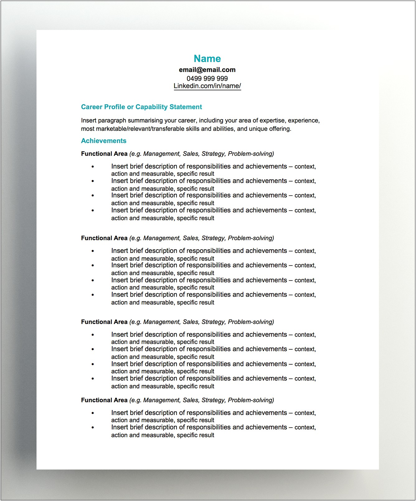 Functional Resume Customer Service Accomplishment Statements Examples