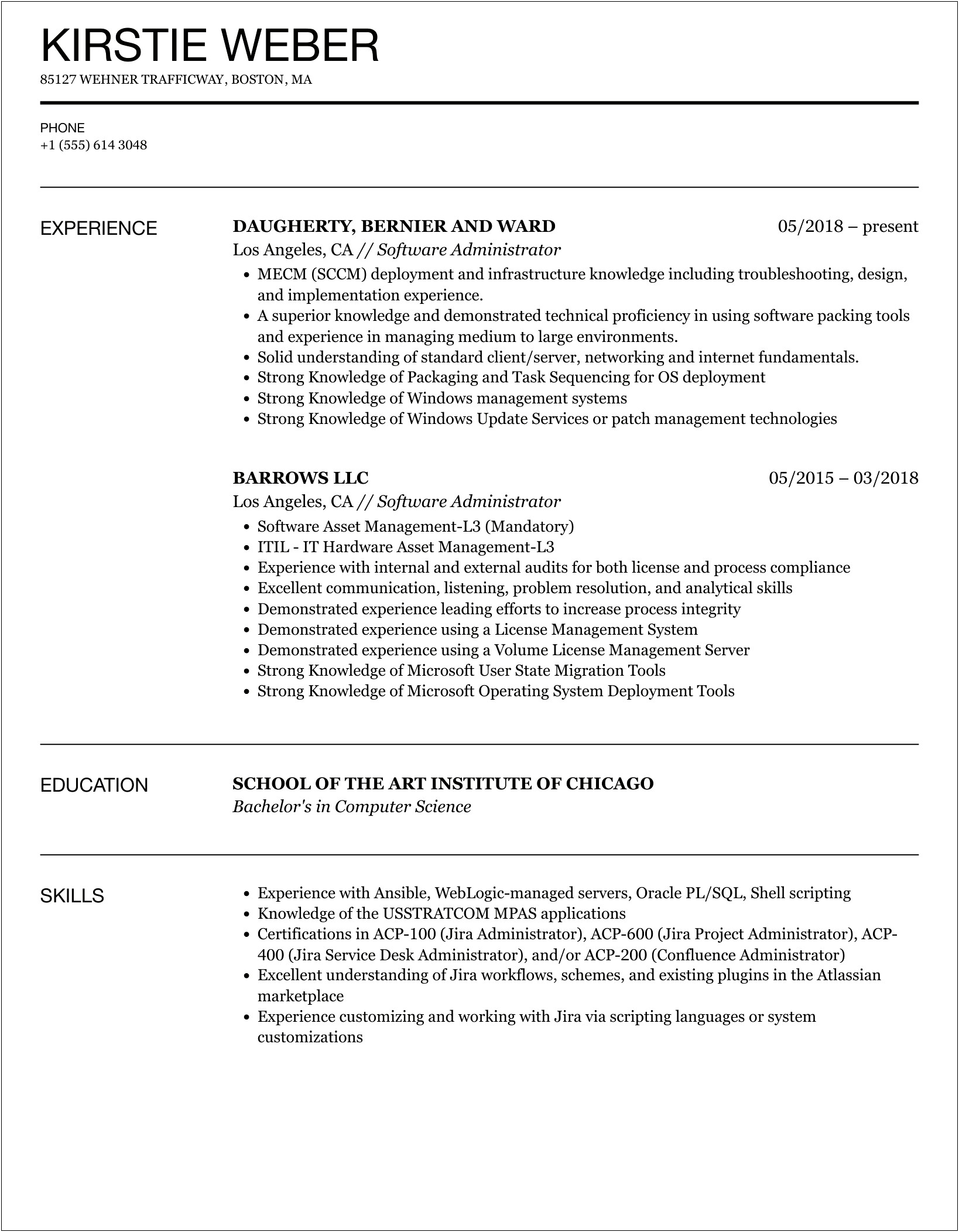 General Atoamics Job Application Resume Or Cv
