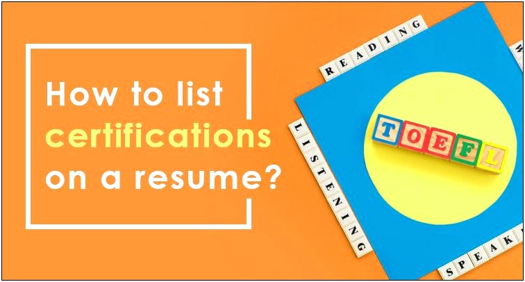 Good Certifications To Have For Resume