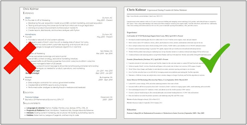 Good Examples Of A Combination Resume