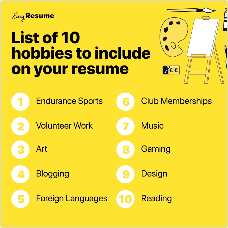 Good Hobbies To Have On Resume