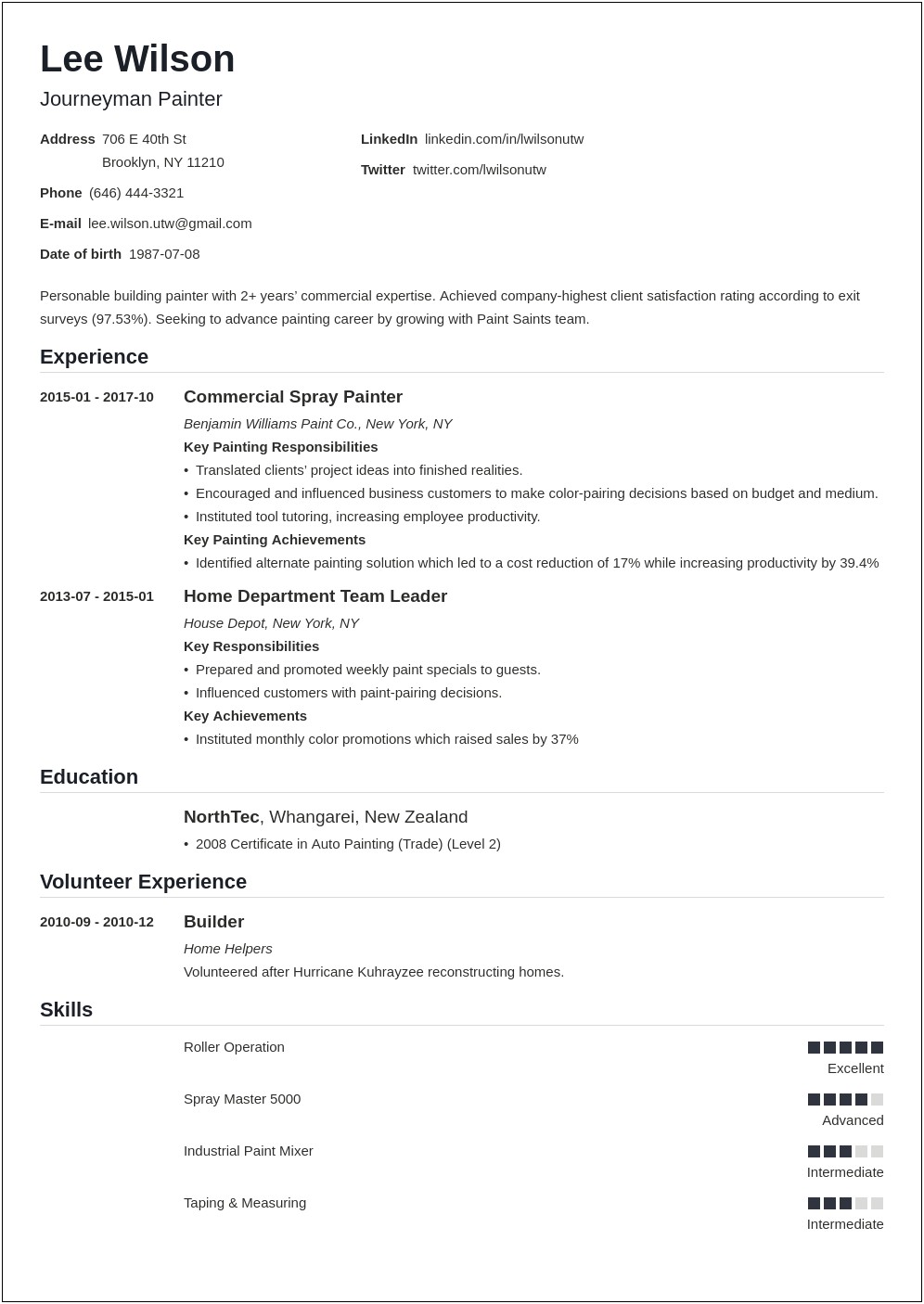 Good Ideas For A Resume Template