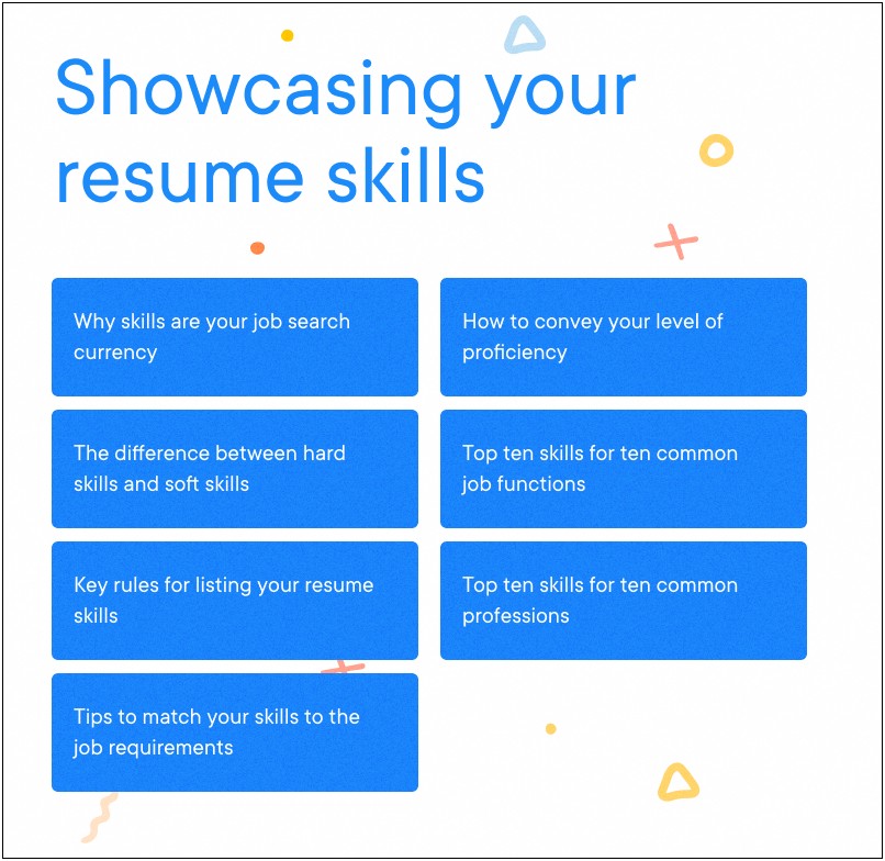 Good Key Skills To List On Resume
