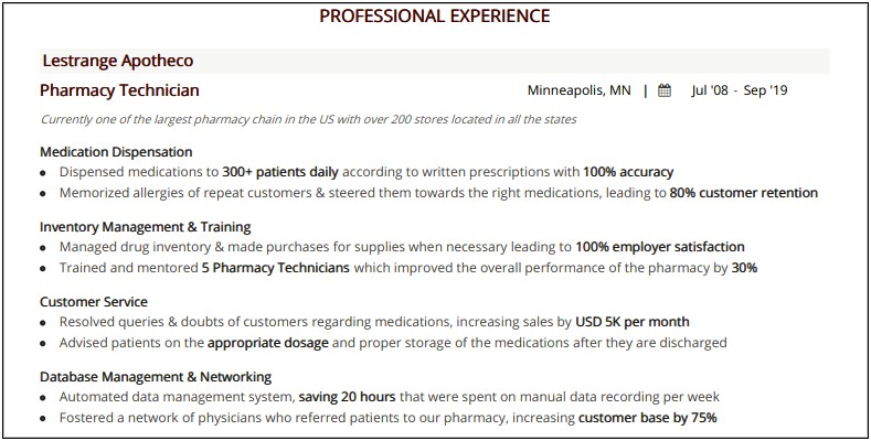 Good Objective Statements For Pharmacy Resume