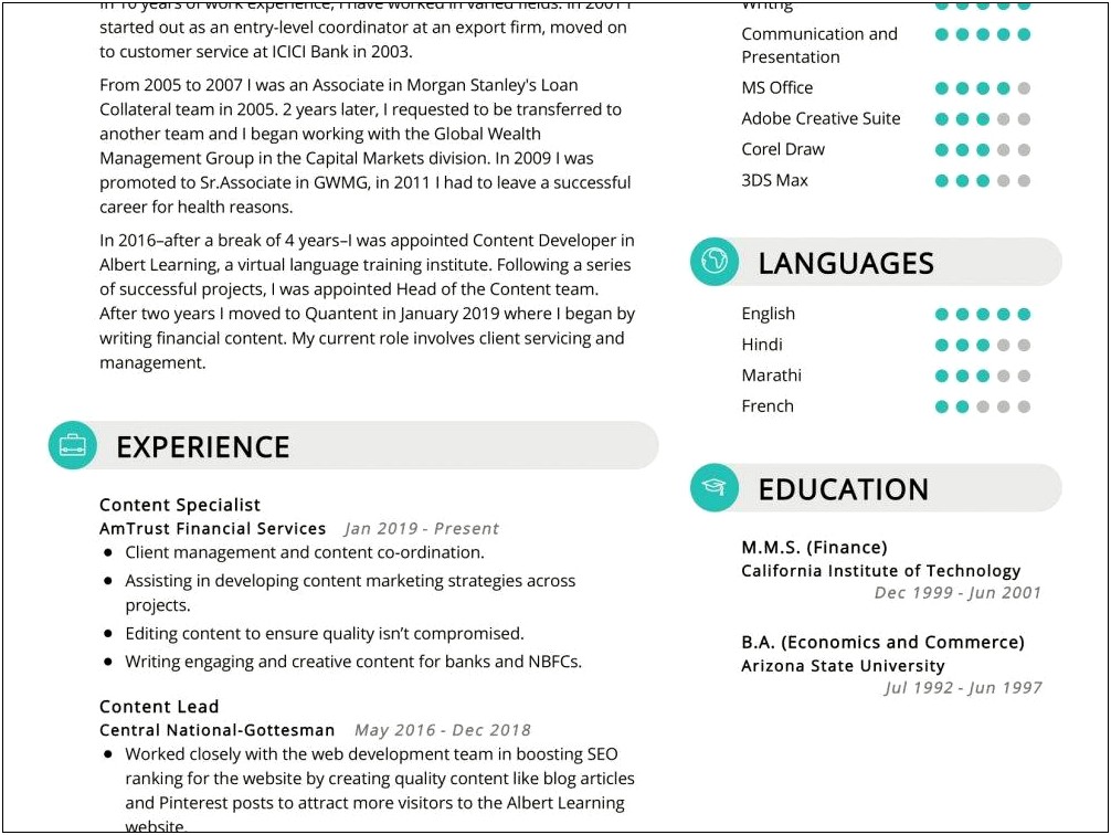 Good Resume Lines For Working With Seo