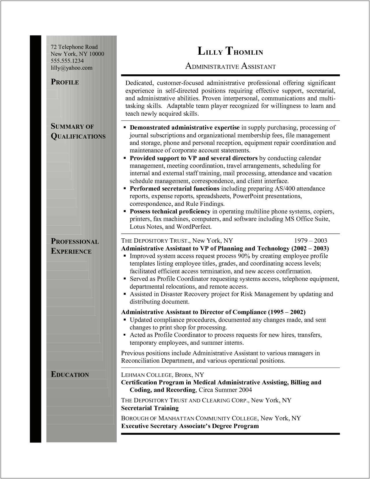Good Resume Summary For Office Assistant