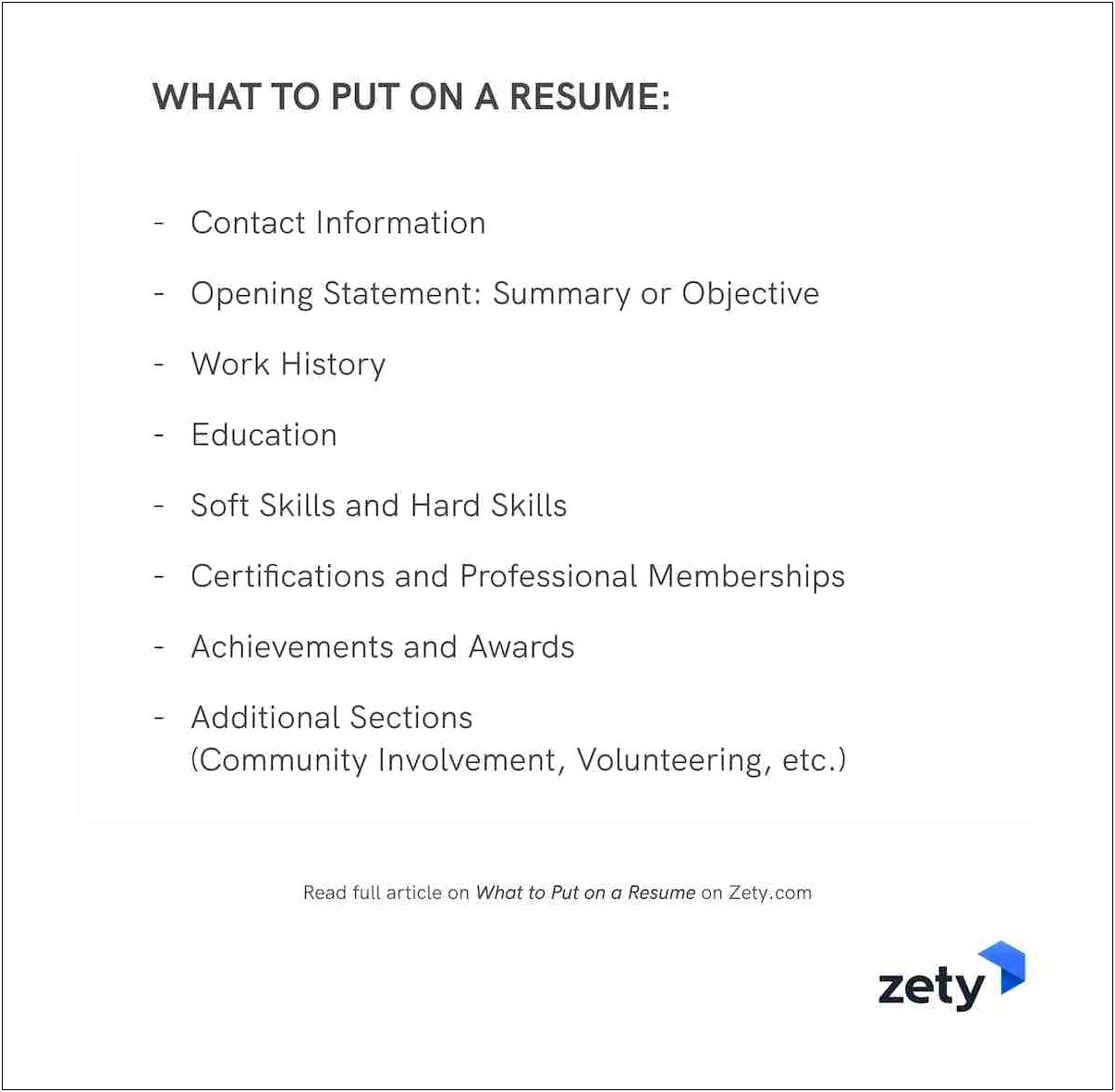 Good Stuff To Do For A Resume