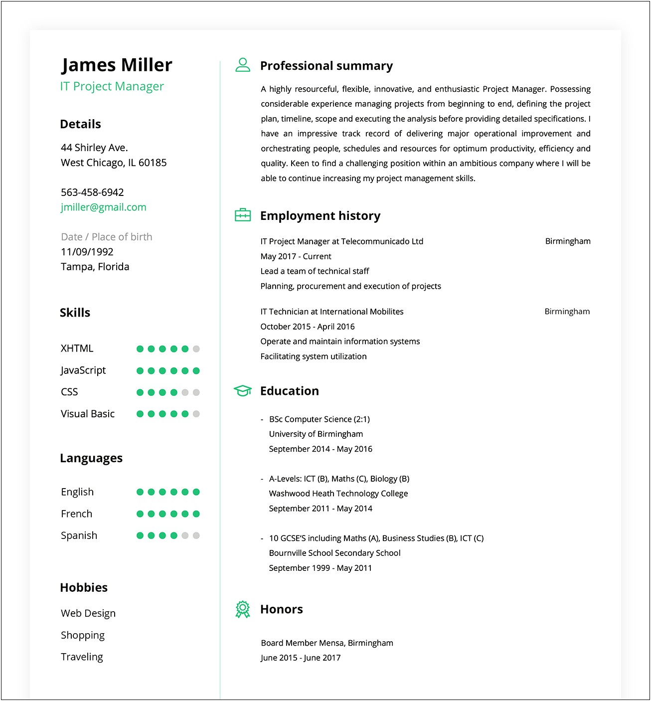 Good Website For Creating A Resume