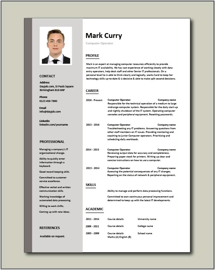 Good With Technology And Computers Resume