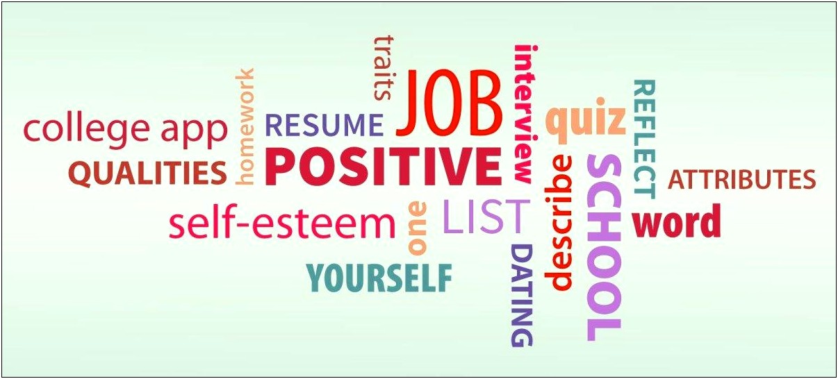 Good Words To Describe Yourself For Resume