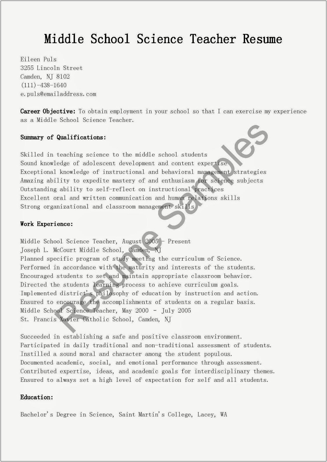 Graduate School Resume For Nontraditional Students