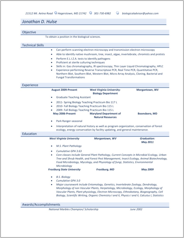 Graduate Teaching Assistant Experience On Resume