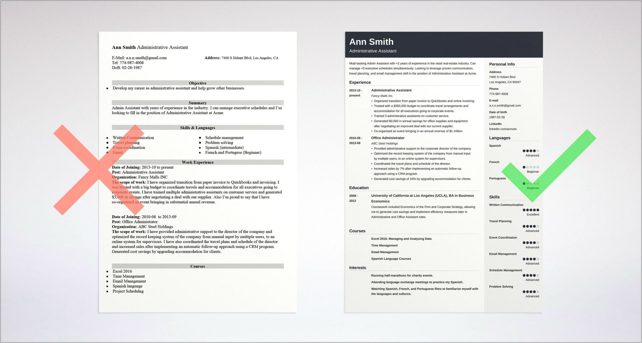 Great Examples Of Administrative Assistant Resumes