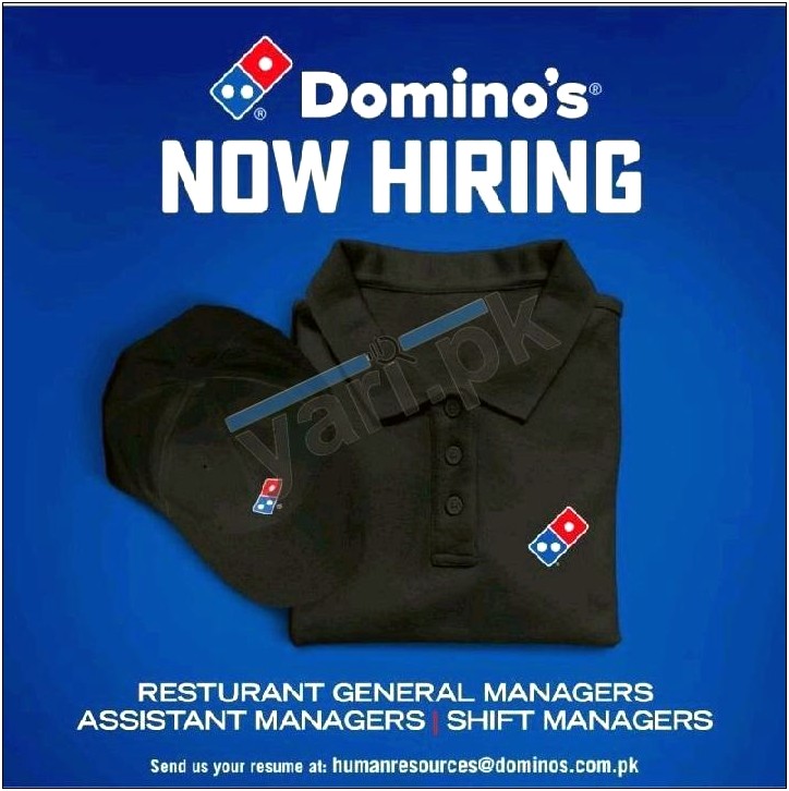 Great General Manager Resume For Dominos