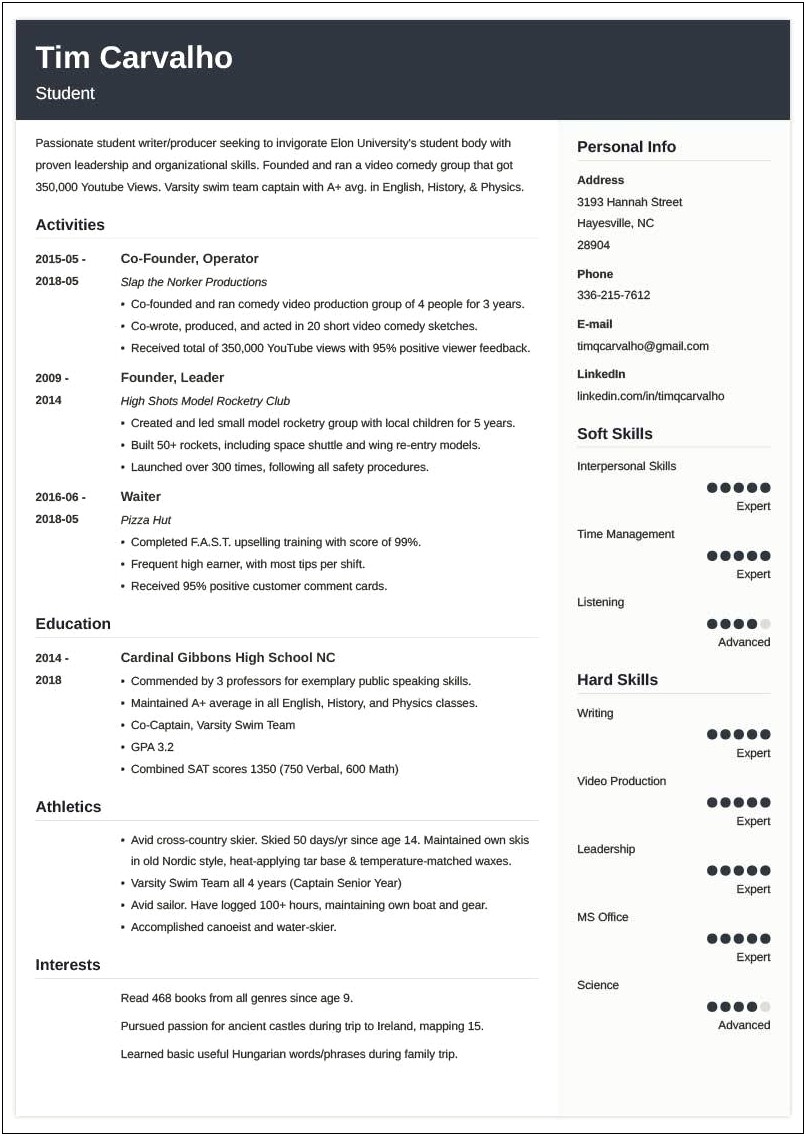 Great Resume Objectives Trackid Sp 006
