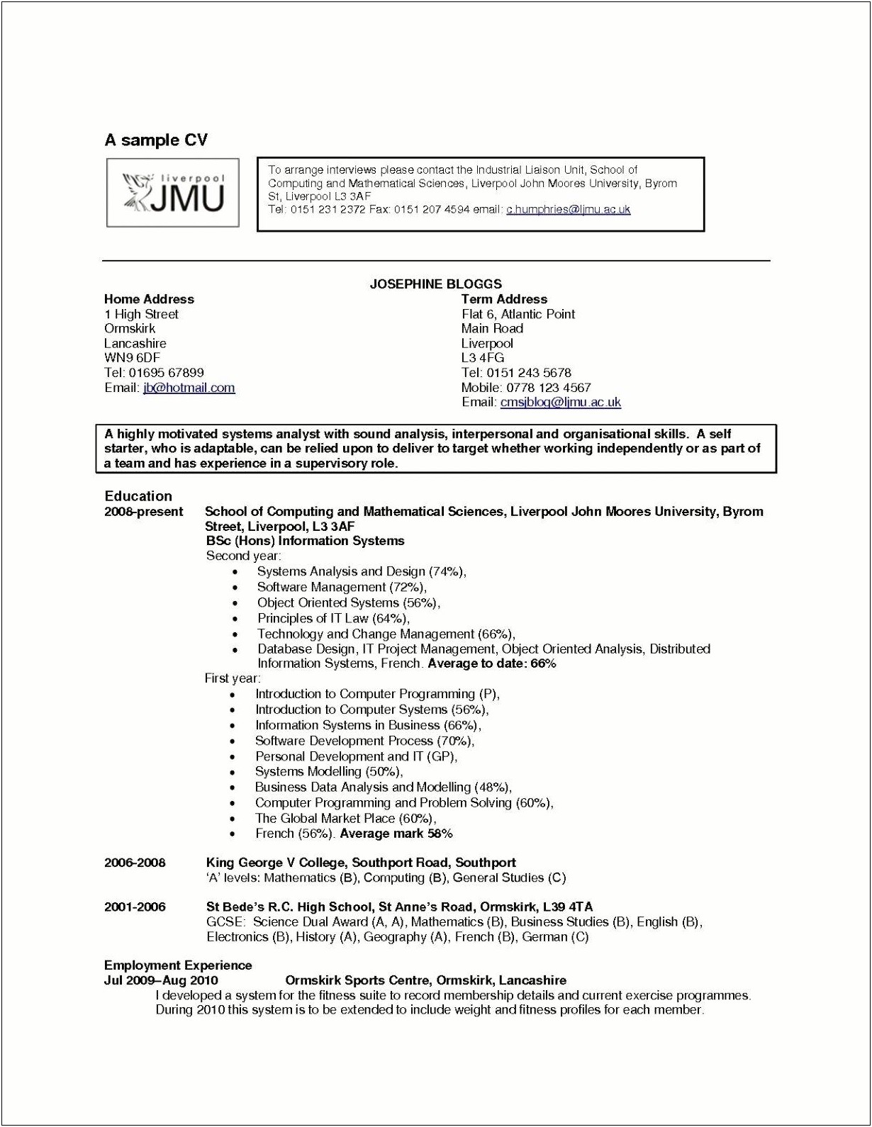 Great Skill And Interest For A Resume