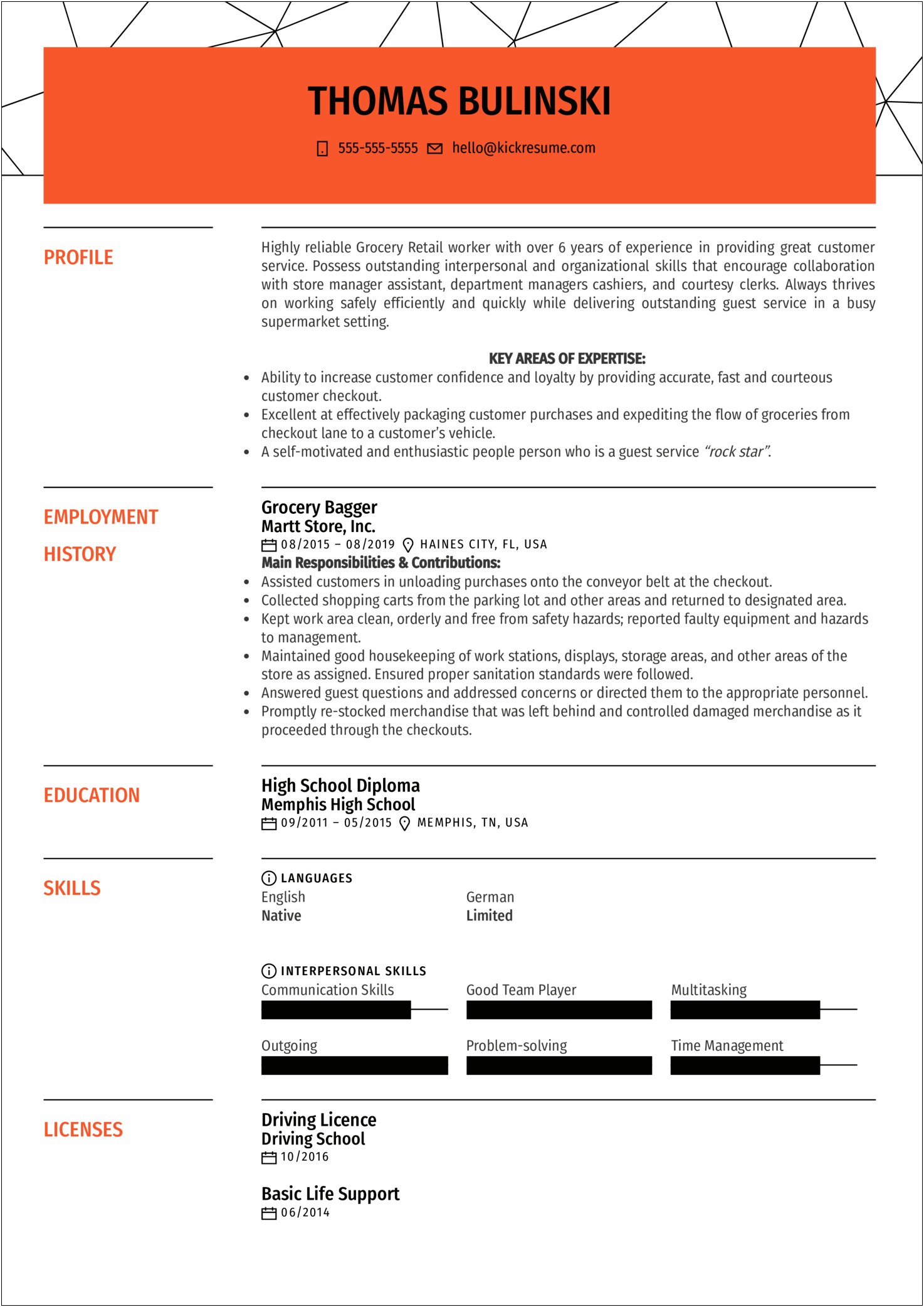 Grocery Store Cashier Job Description On Resume