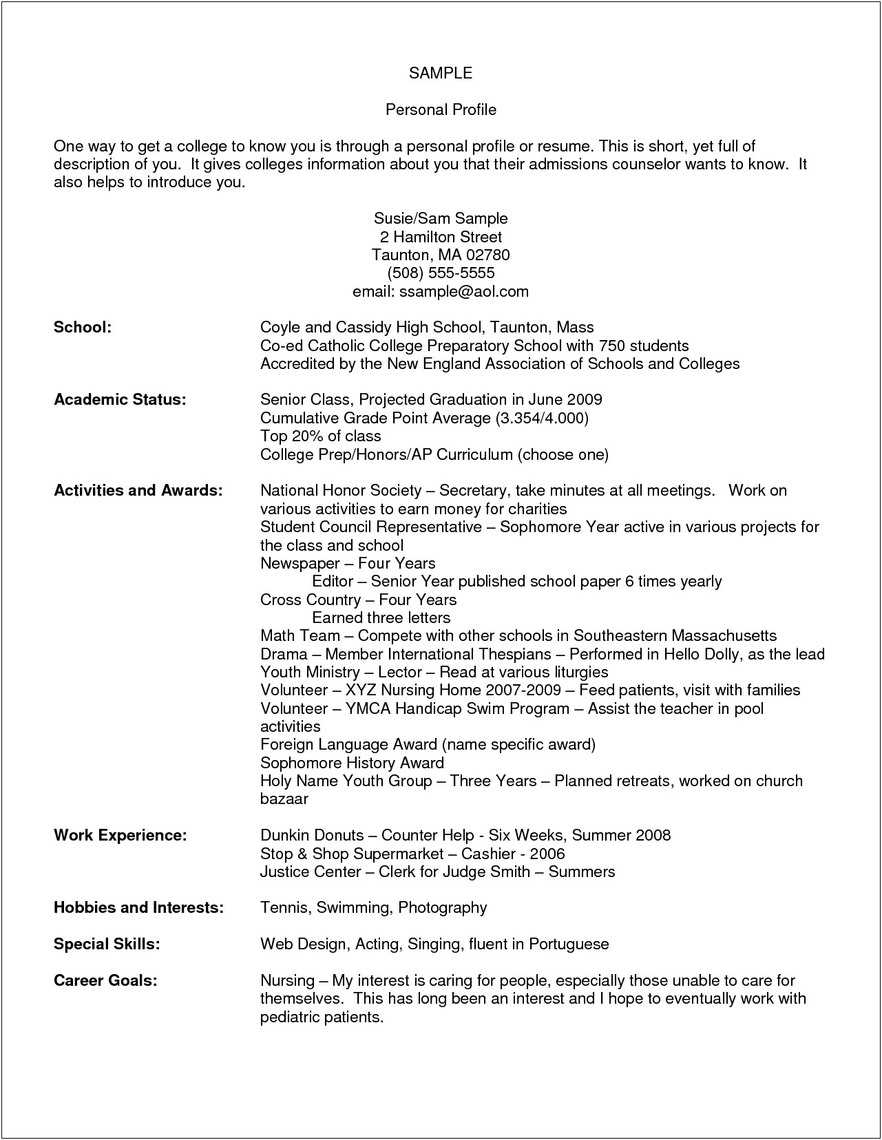 Grocery Store Work On A Resume