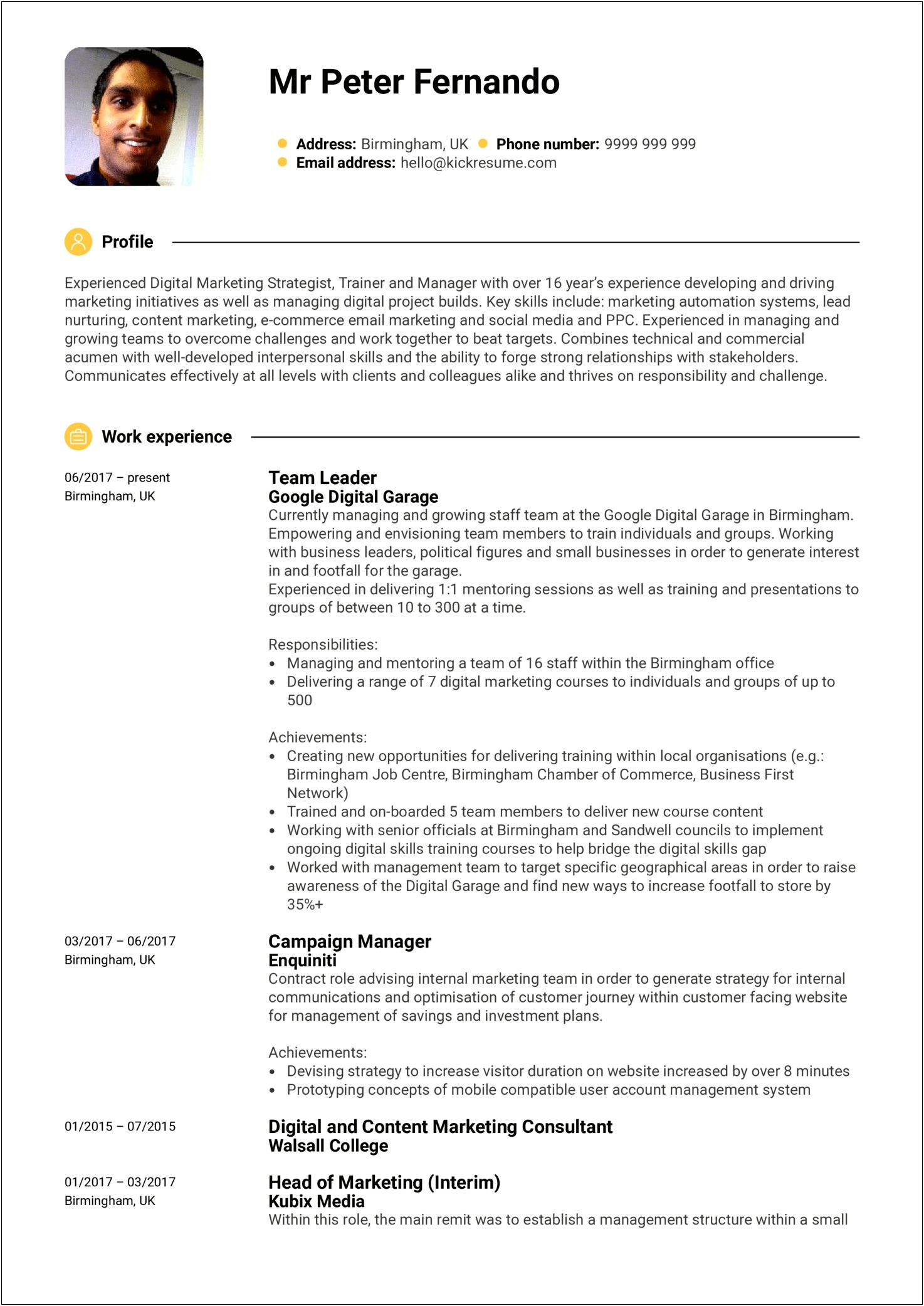 Group Leader Job Description For Resume
