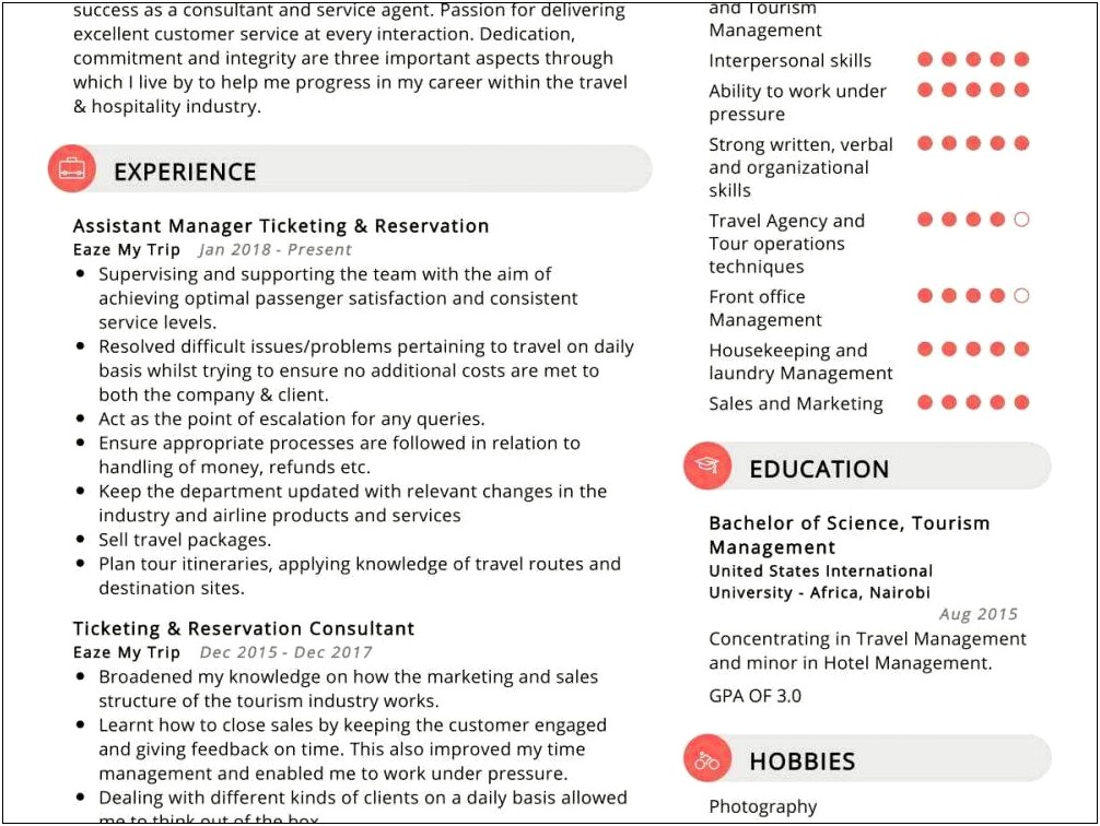 Guest Service Agent Job Description Resume