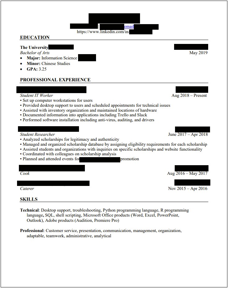 Help Desk Support No Experience Resume