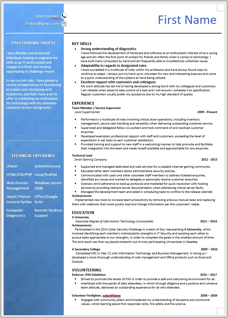 Help Desk Technician Job Description Resume