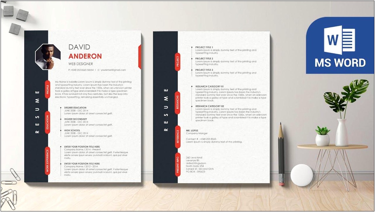 High Shool Resume Template For Md Word