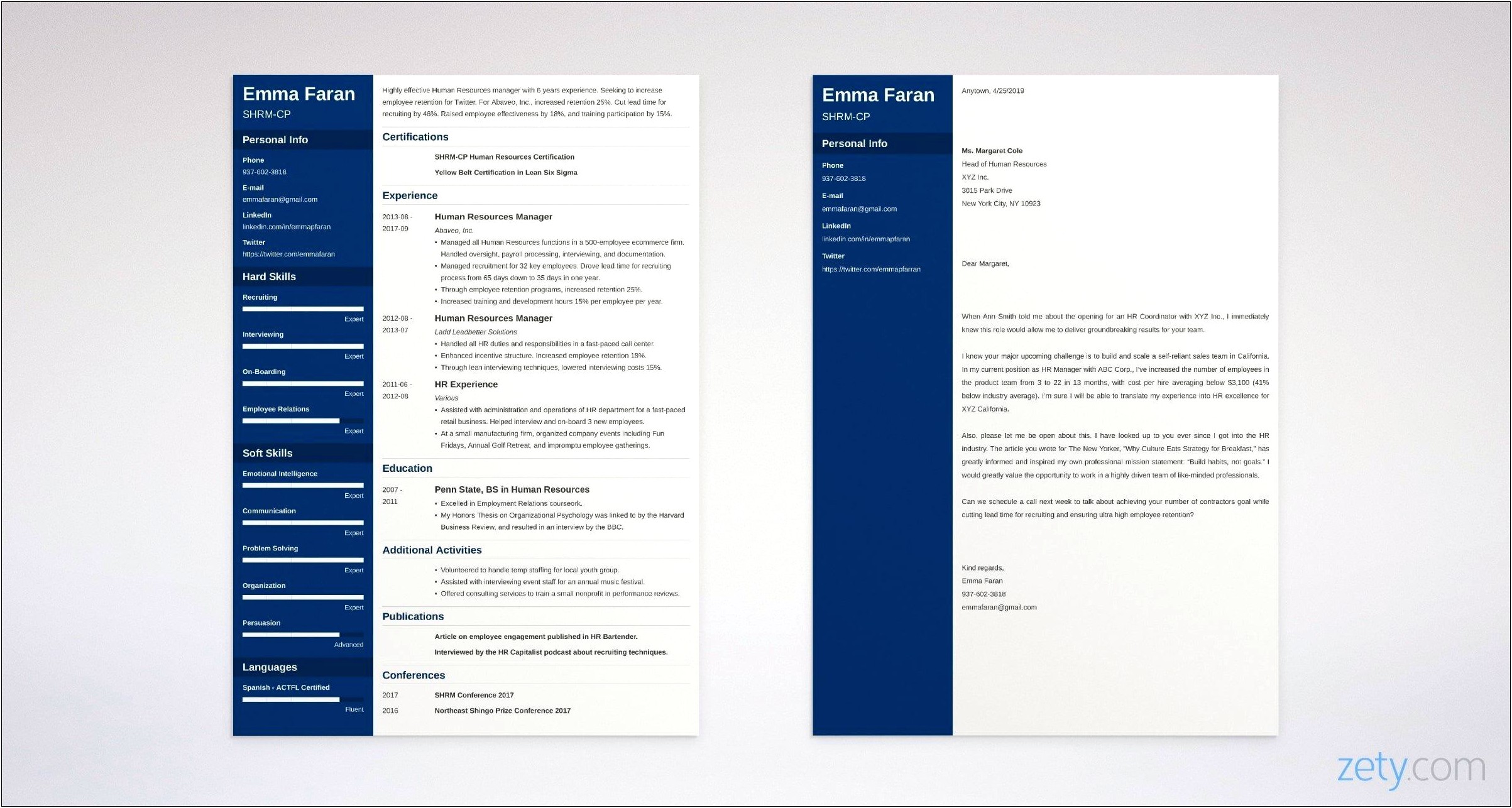 Human Resource Director Resume Cover Letter