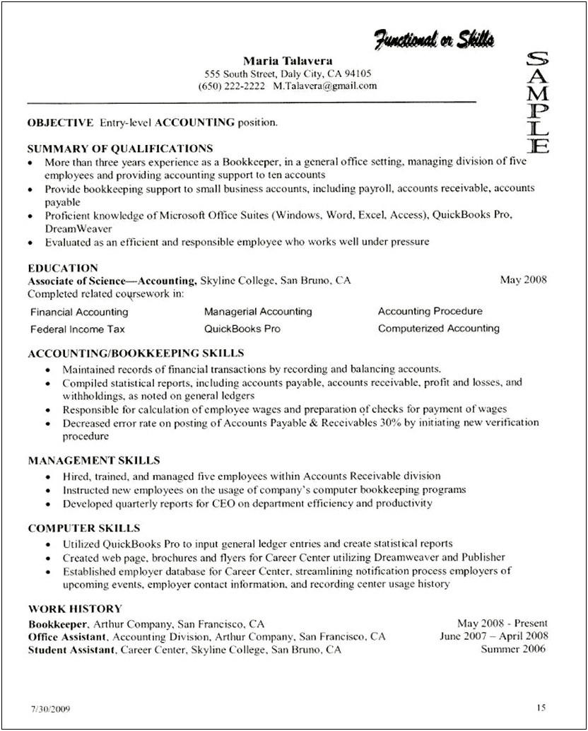Ideas For Skills And Abilities Section Of Resume