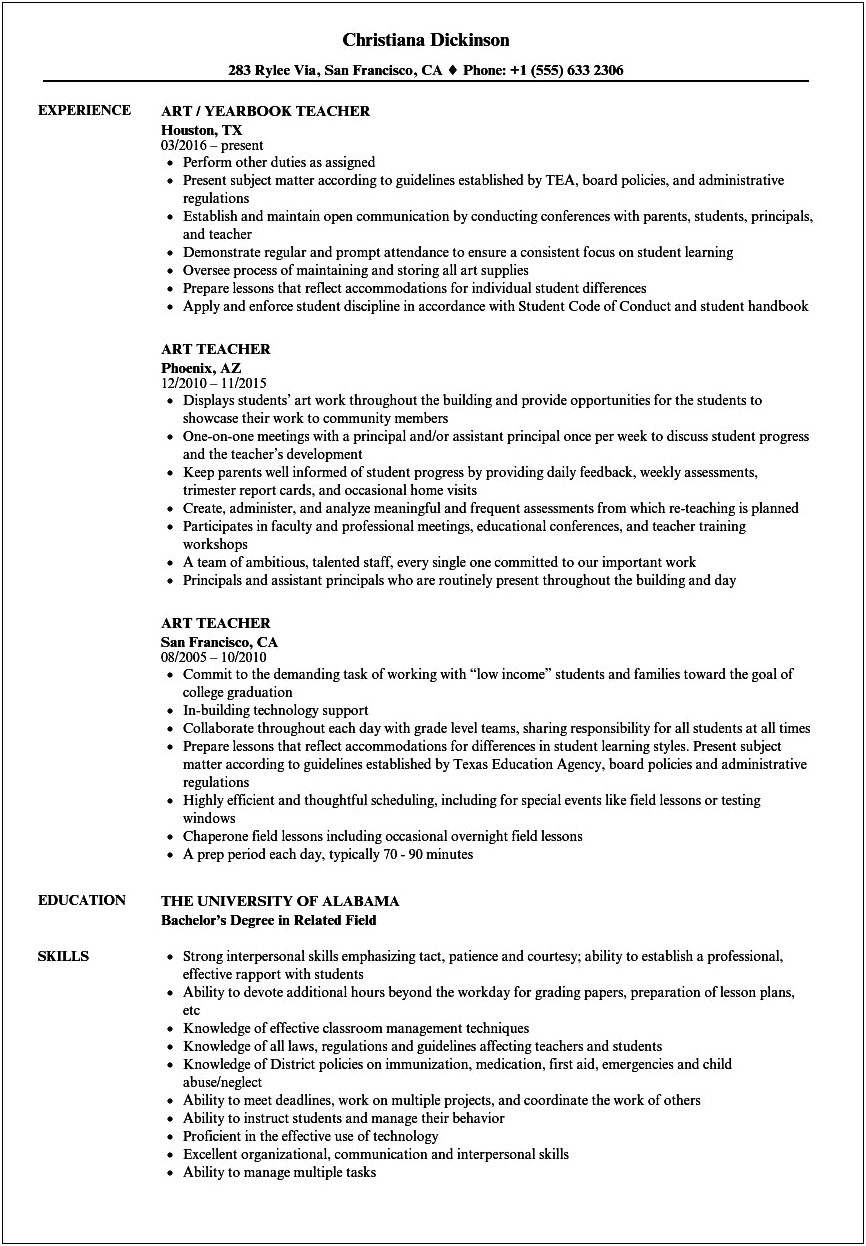 Indian Resume Format For Teaching Job Pdf