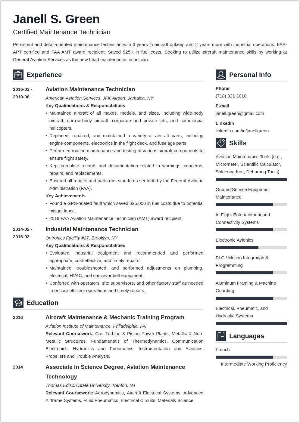 Industrial Maintenance Technician Job Description Resume