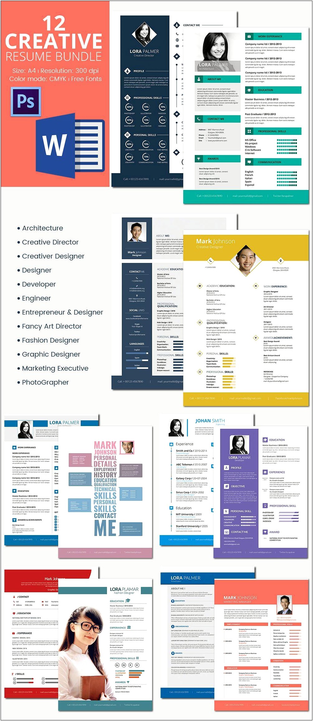 Infographic Resume Template For Freshers Download Free